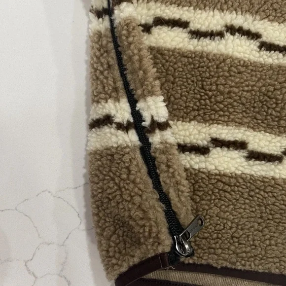 Todd Snyder Brown and Cream patterned quarter zip up fleece - Picture 10 of 12